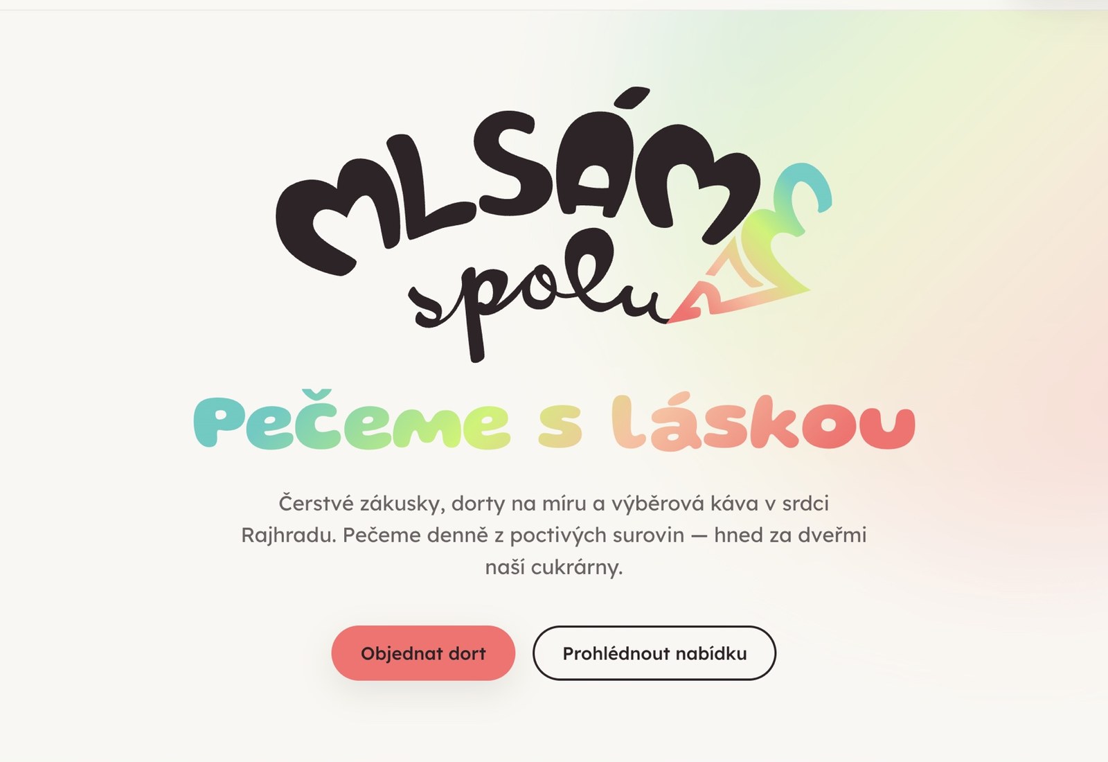 Vizuální identita cukrárny Mlsáme spolu